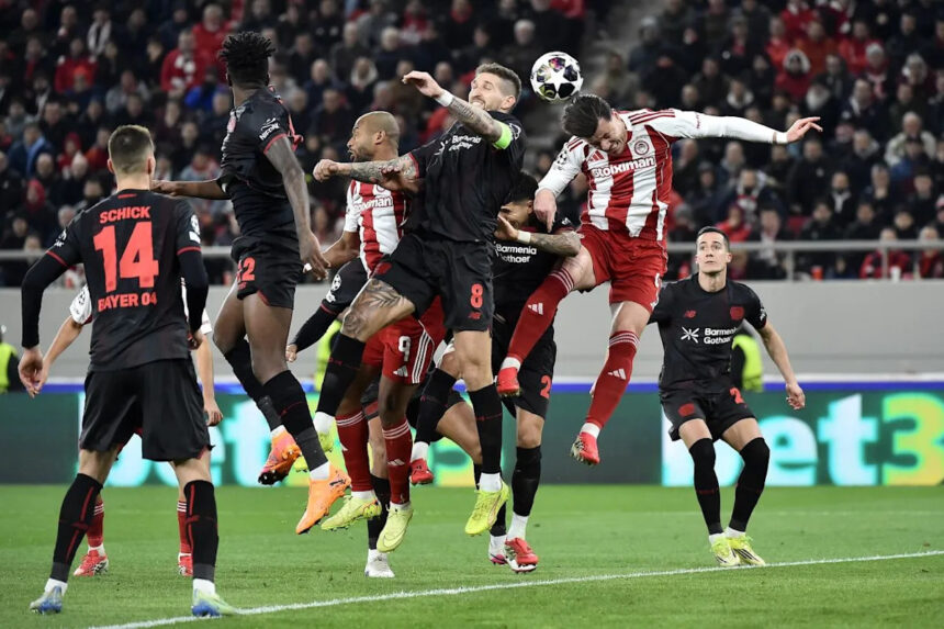 Schick double gifts Leverkusen first-leg advantage over Olympiacos