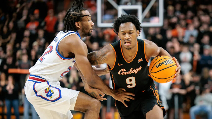 Freshman star Darryn Peterson erupts early as No. 8 Kansas rolls past Oklahoma State 81-69