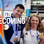 Team GB's Winter Olympians land back in the UK