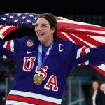 US women's hockey gold medalist Hilary Knight brushes off men's reaction to Trump remark