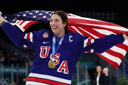 US women's hockey gold medalist Hilary Knight brushes off men's reaction to Trump remark