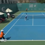 Players flee court in UAE after sirens warn of drone debris causing nearby fire