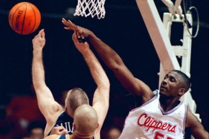 Golden State Warriors jersey history - No. 50 - Felton Spencer (1996)