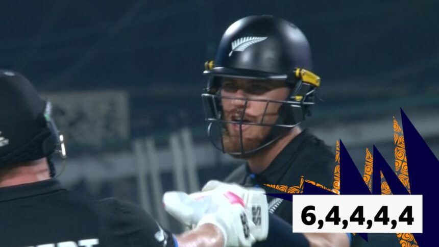 New Zealand's Allen smashes five consecutive boundaries in same over