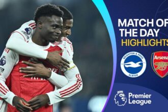 Saka scores only goal as leaders Arsenal edge past Brighton