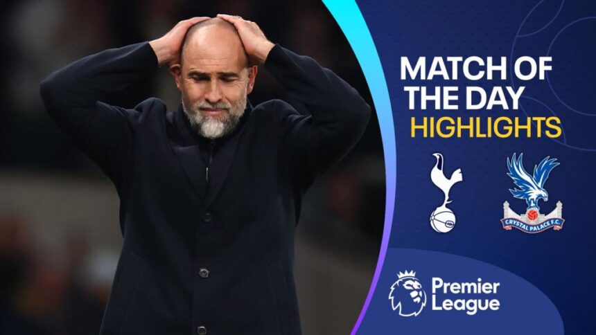 Pressure mounts on Tudor as Tottenham lose at home to Palace