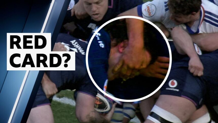 Did France's Jegou escape red card in Scotland match?