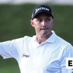 Straka chips in on 16 to take a share of Players' lead