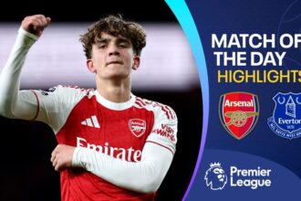 Record-breaker Dowman scores late as Arsenal beat Everton