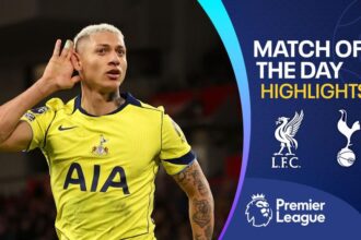 Richarlison's injury-time strike earns Spurs a point at Liverpool