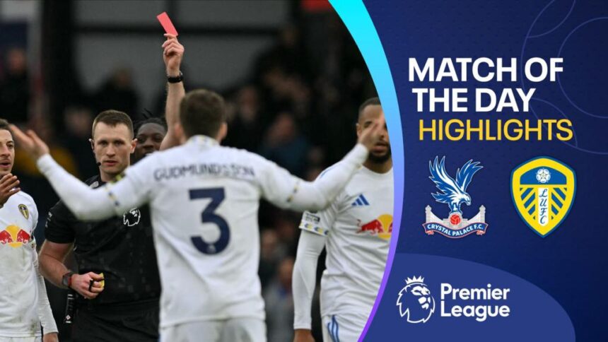 Ten-man Leeds earn point at Palace after Calvert-Lewin penalty miss