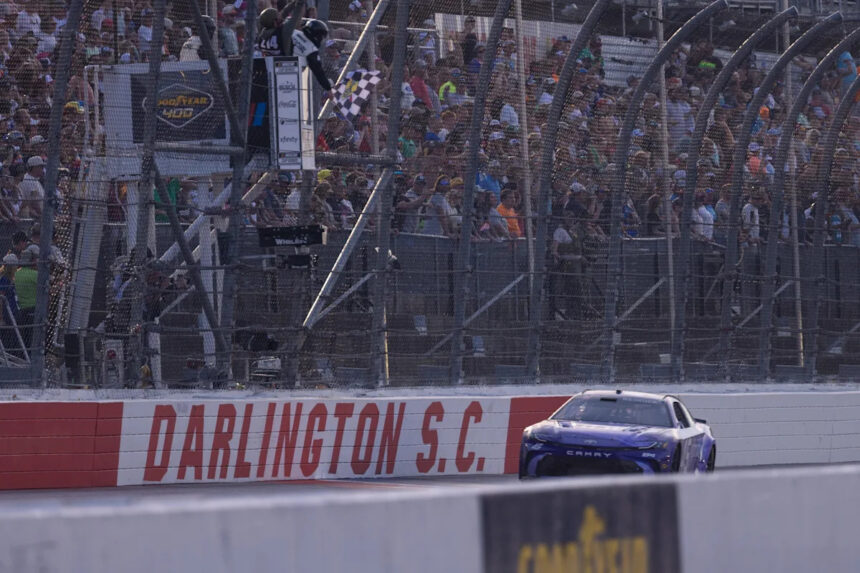 Tyler Reddick wins NASCAR Cup Series race at Darlington in March 2026