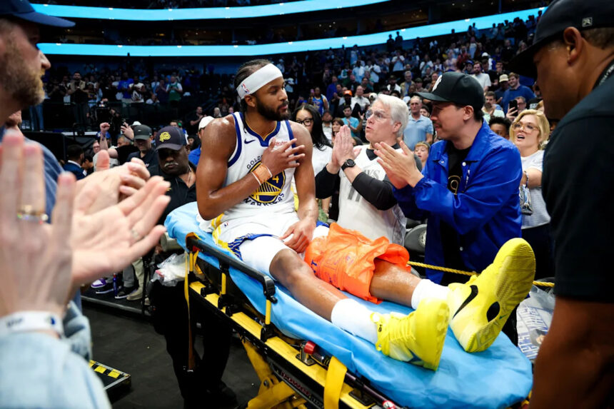 Moses Moody exits late vs. Mavericks with serious leg injury
