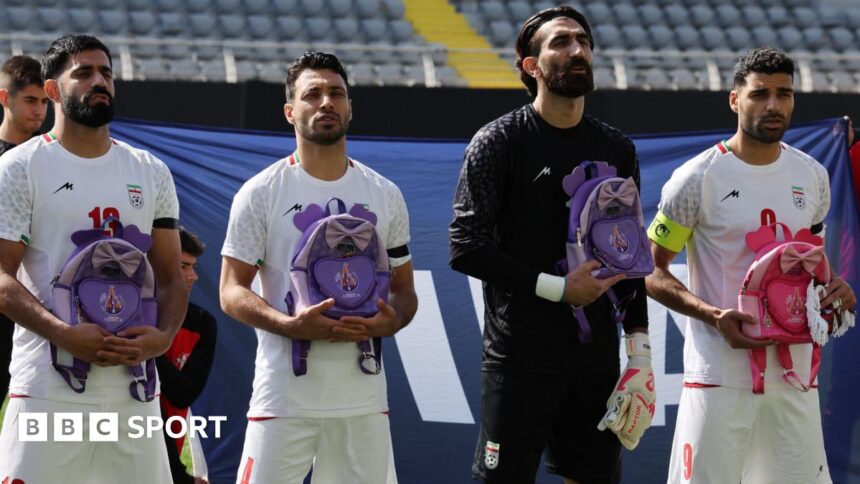 Iran protest before friendly remembers victims of deadly school attack