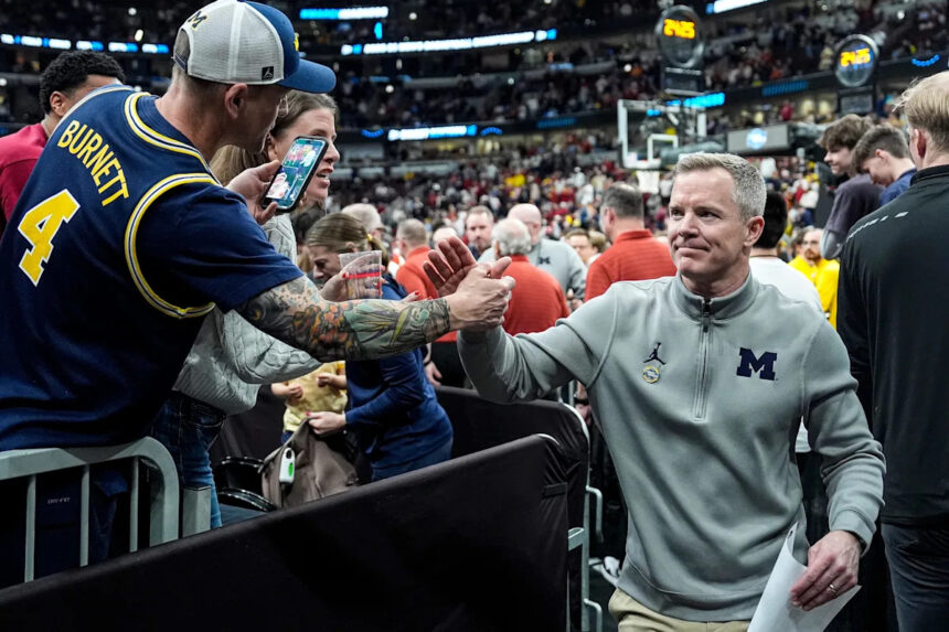 Dusty May give thanks to Yaxel Lendeborg after clutch Sweet 16 game