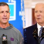 Giants coach John Harbaugh dismisses viral Joe Biden comparison: 'I'm not accepting that'