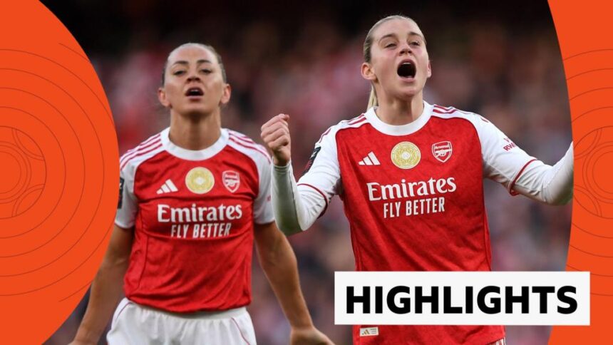 Russo scores hat-trick as Arsenal beat Spurs