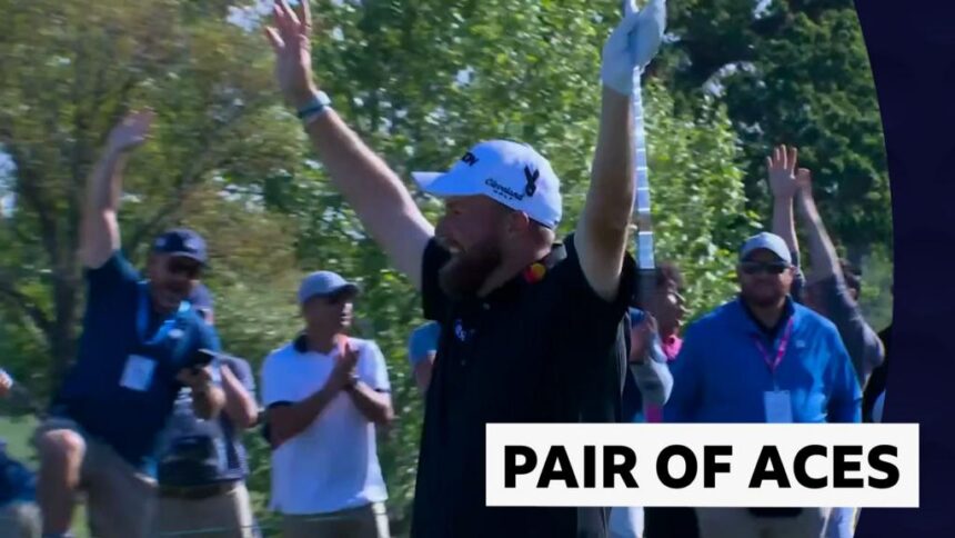 Lowry & Scott hit holes in one