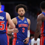Cade Cunningham joins Pistons on bench for 1st time since injury