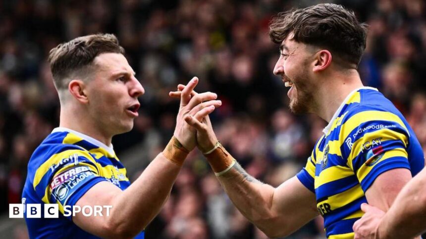 Warrington thrash Leigh to go top of Super League