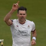 Anderson bags five as Lancs on top at Northants