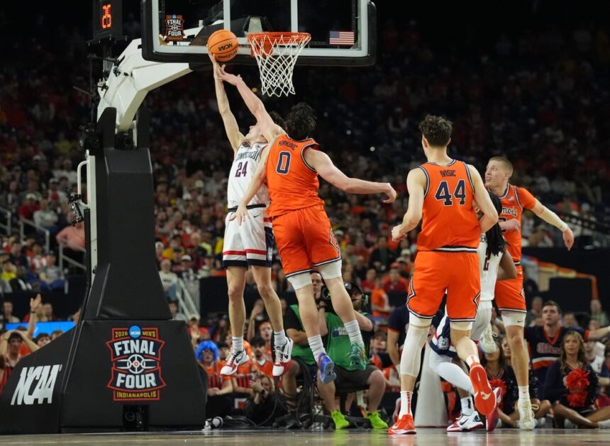 UConn muscles through Illini, set for title shot at Final Four