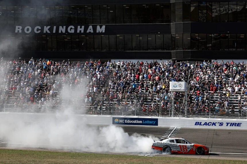 William Sawalich wins NASCAR O'Reilly race at Rockingham in 2026