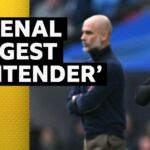 Guardiola proud to be challenging Arsenal for title