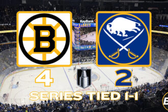 Bruins Hold Off Sabres Late Push, Win Game 2
