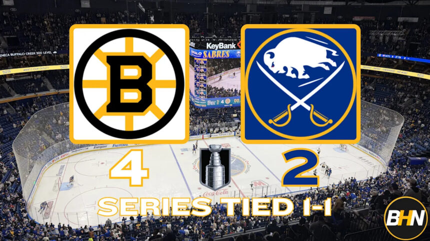 Bruins Hold Off Sabres Late Push, Win Game 2