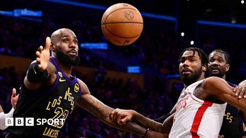 James shines for Lakers while Wembanyama concussed