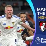 Leeds score late to earn draw at Bournemouth