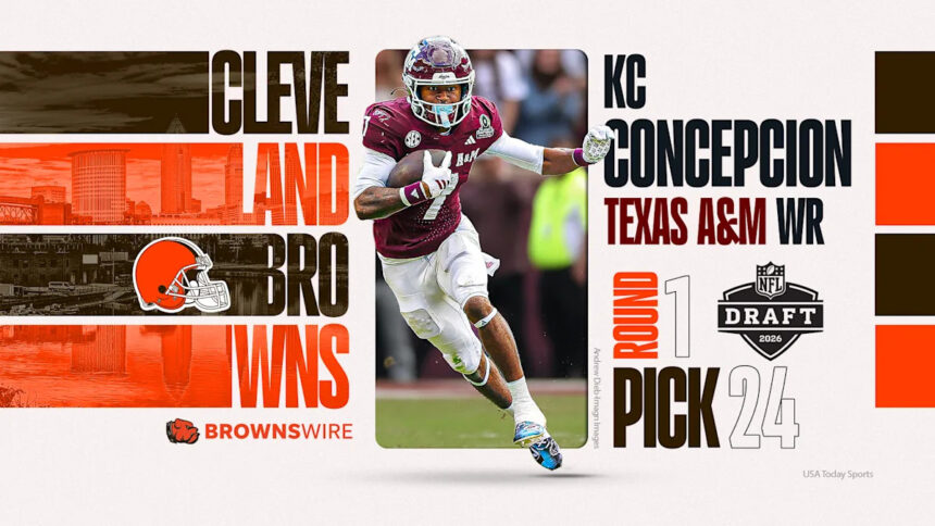 Browns select WR KC Concepcion with the 24th pick in 2026 NFL Draft