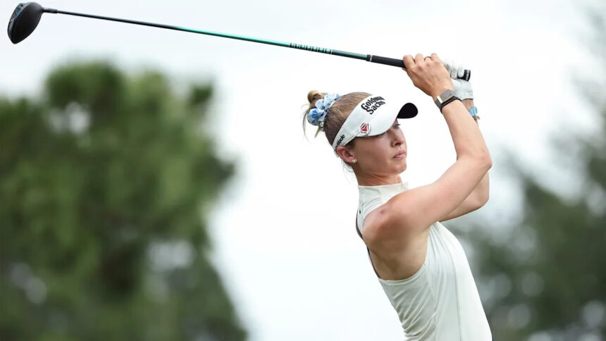 Nelly Korda off to a fast start with a 65 to lead by 2 in The Chevron Championship