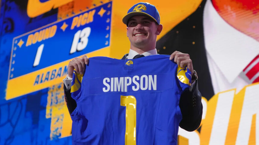 Rams select Alabama quarterback Ty Simpson with No. 13 pick in NFL draft