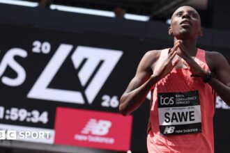 Sawe smashes two-hour mark to 'move goalposts for marathon running'