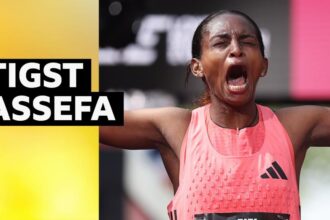 Assefa breaks her own world record to win London Marathon