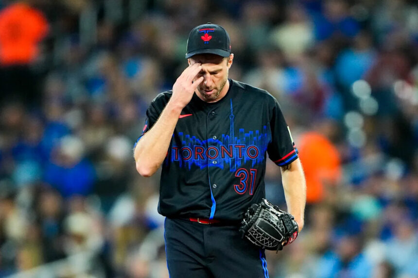 Blue Jays place starter Max Scherzer on IL with arm tendinitis, ankle inflammation