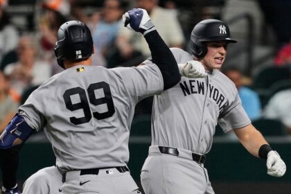 Aaron Judge, Ben Rice make rare history as Yankees duo blast homers in win over Rangers