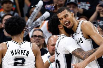 Wembanyama double-double helps Spurs clinch series