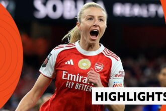 Arsenal hit seven to seal Leicester play-off fate