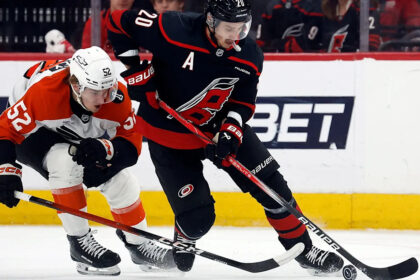 NHL playoffs: Canes rally to beat Flyers 3-2 in OT, take 2-0 series lead