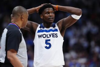 Anthony Edwards owns late-game errors after narrow Wolves win in Game 1