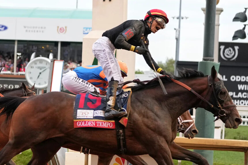 Kentucky Derby winner Golden Tempo is not running in the Preakness