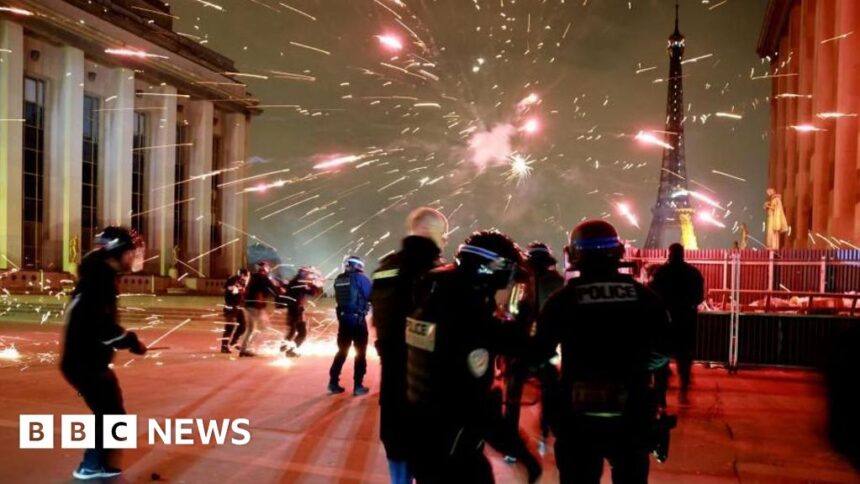 Paris disturbances and 127 arrests mar PSG's Champions League win