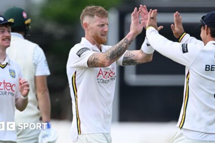Stokes strikes after eight balls on comeback