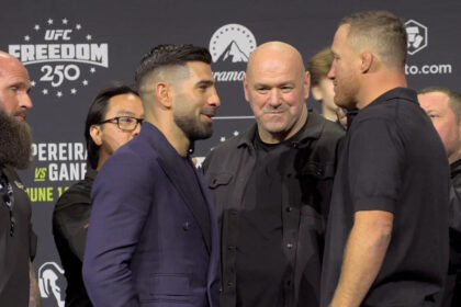 UFC White House video: Ilia Topuria vs. Justin Gaethje face off for title unifier