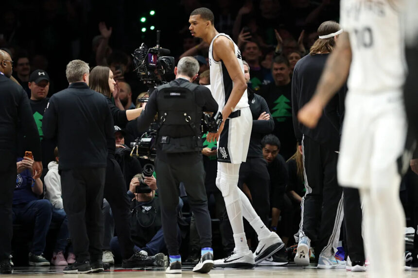 Spurs star Victor Wembanyama not fined after Game 4 ejection for elbowing Naz Reid