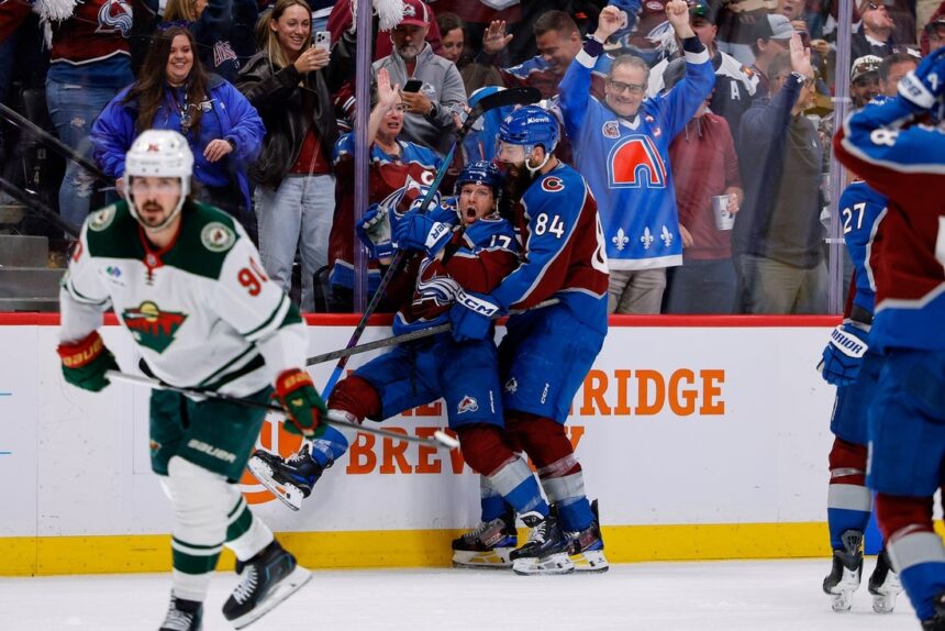 Avalanche erase 3-0 deficit in Game 5, eliminate Wild in OT