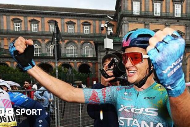 Ballerini survives crash for Naples Giro stage win